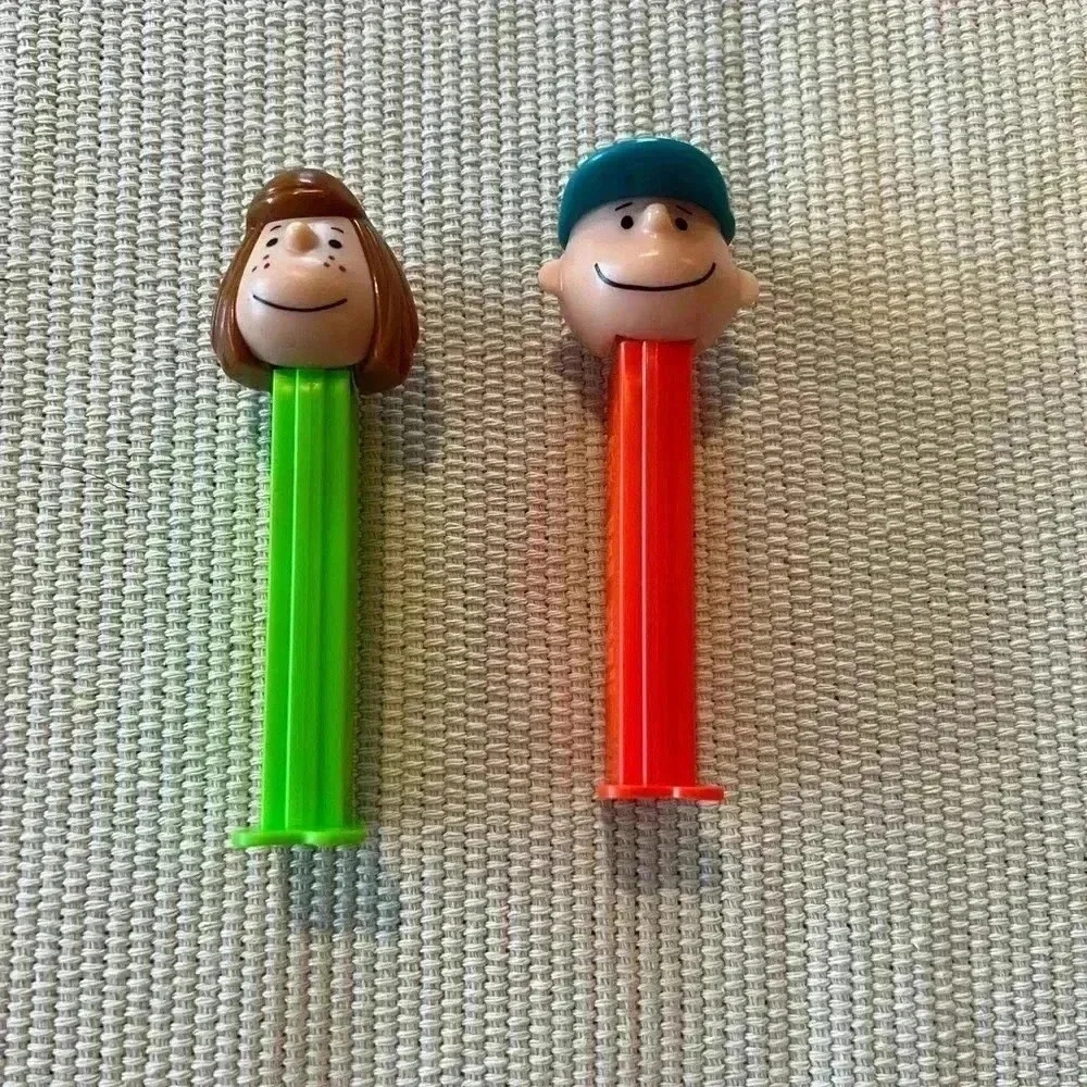 Charlie Brown & Peppermint Patty Pez dispensers, Peanuts gang, GUC, collectible